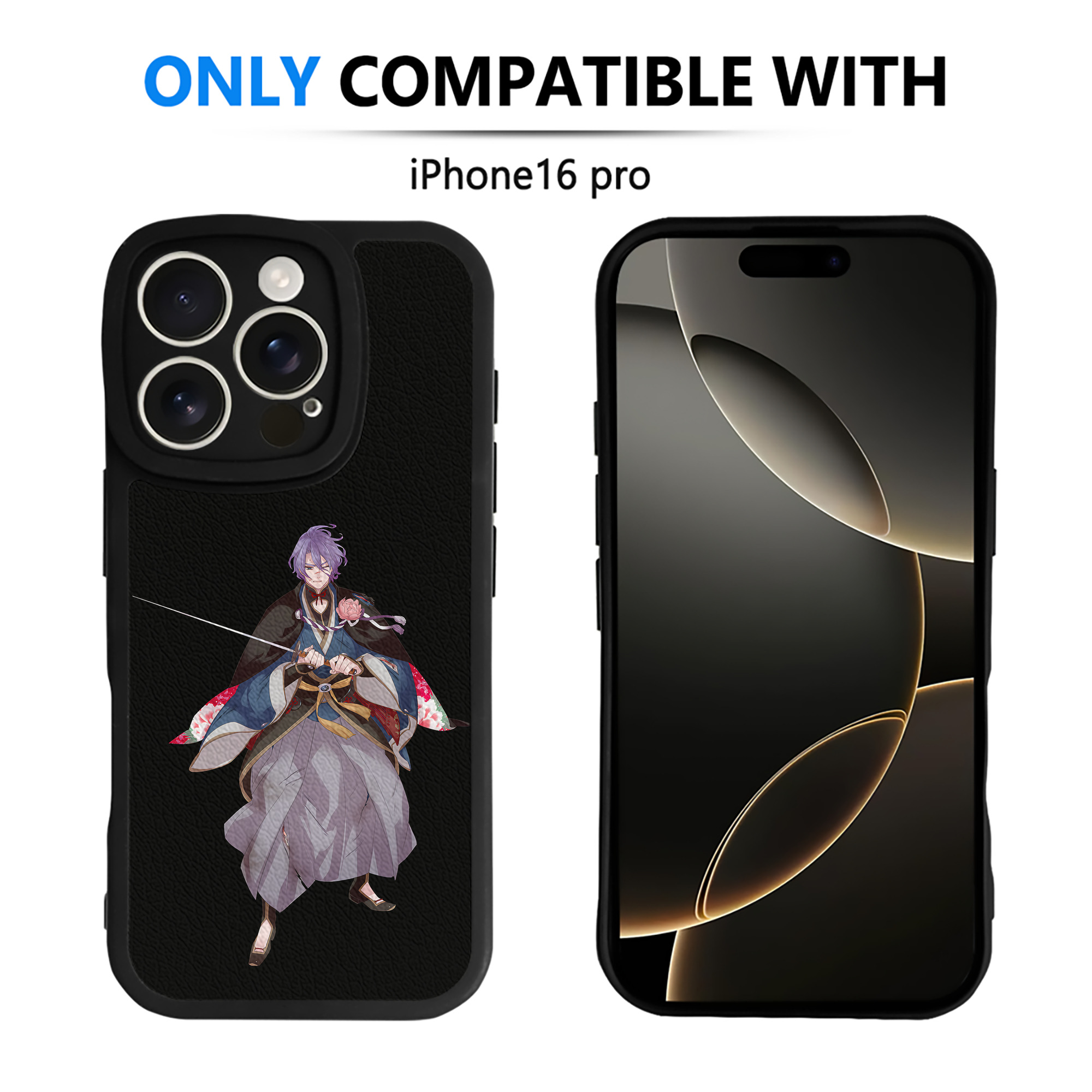 （画像用） 刀剣乱舞 Touken Ranbu 【iPhone 16シリーズ対応】シリコンスマホケース（レザー調） 材質：シリコン